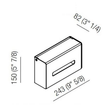 Agape Mach 2 Держатель для бумажных полотенец подвесной 24.3x15x8.2 см, цвет: черный