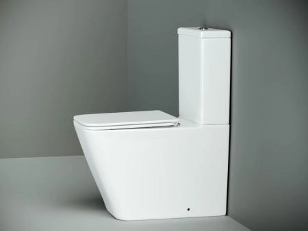 Напольный пристенный унитаз Cubic Rimless