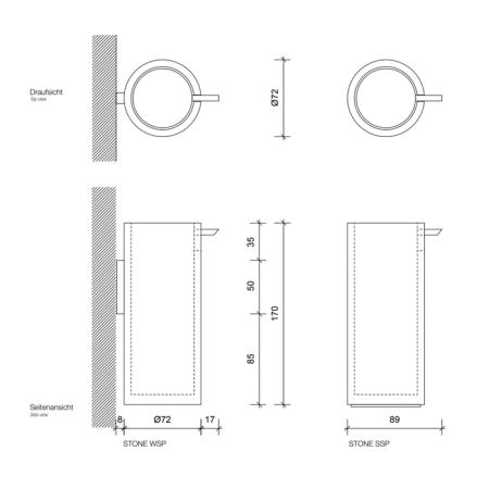 Decor Walther Black Stone SSP Дозатор для мыла, настольный, цвет: черный матовый / хром