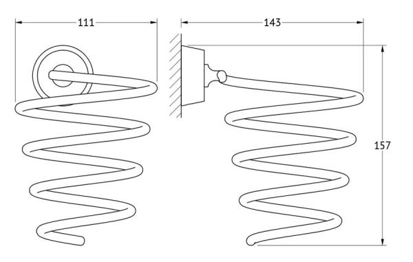 Держатель фена FBS Vizovice VIZ 080 хром