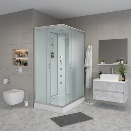 Душевая кабина Niagara NG-43085-14QG 1000х800х2150 низкий поддон 13см стекло матовое