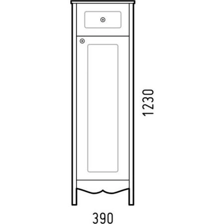 Шкаф-пенал Corozo Блюз 39
