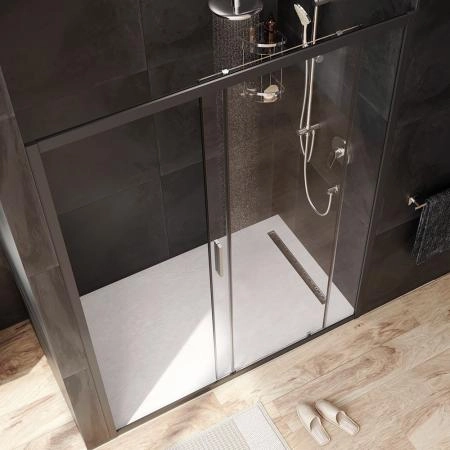 Дверь душевая в нишу AM.PM Gem W90G-150-1-195BT прозрачное, профиль черный