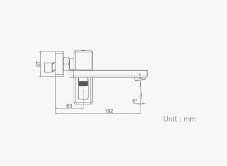 Смеситель Gappo G3217-9 для ванны оружейная сталь