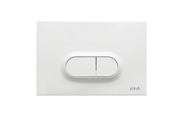 Кнопка смыва для инсталляции VitrA Loop O  740-0500 глянцевая белая двойный смыв