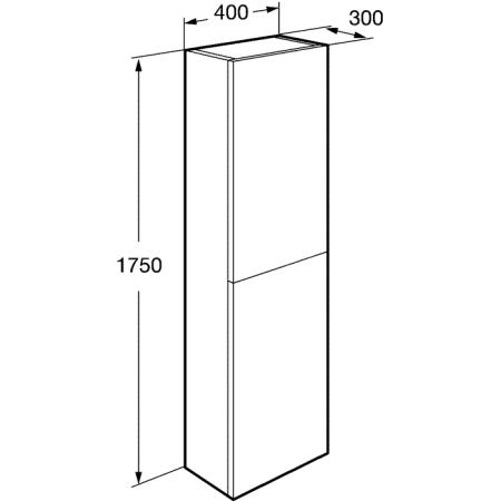 Roca Ona Шкаф колонна 40x30x175см, цвет: белый матовый