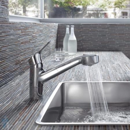 Смеситель Kludi Objekta 325810575 для кухни с выдвижным изливом