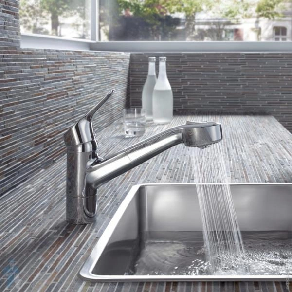 Смеситель Kludi Objekta 325810575 для кухни с выдвижным изливом