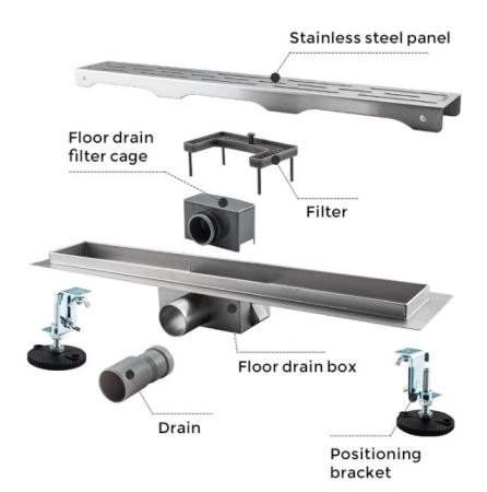 Душевой трап Gappo G87007-3 из нержавеющей стали 70 см