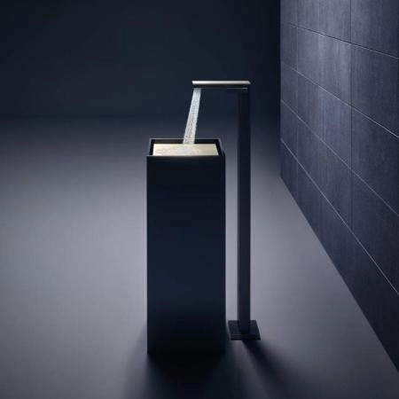 Axor MyEdition Смеситель для раковины, напольный, на 1 отв., излив 245мм, с донным клапаном, внешняя часть, цвет: хром/зеркальное стекло