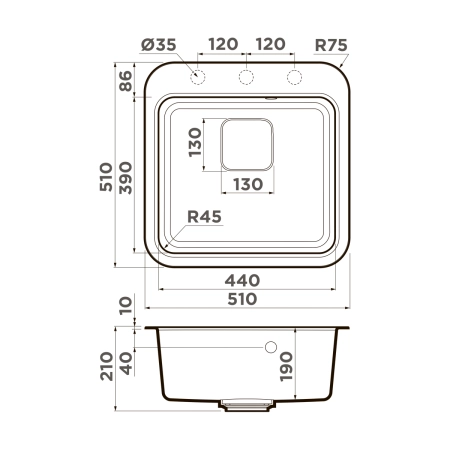 Кухонная мойка Omoikiri Tasogare 51-BE Artgranit/ваниль 4993736