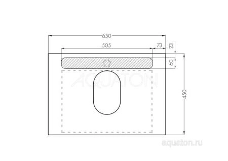 Тумба под раковину AQUATON Лофт Урбан 65 серый графит, дуб орегон 1A254001LQX60