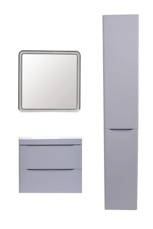 Тумба подвесная Style Line Бергамо мини 60 (2 ящ.) Люкс антискрейтч серый, PLUS