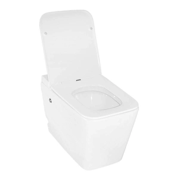 Унитаз импульсный Azario AZ-101 квадратный 360х590х440 напольный, быстросъемное сиденье микролифт