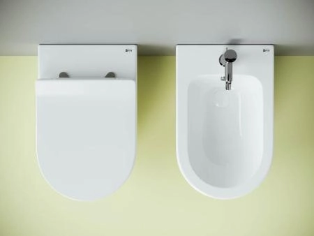 Напольный приставной унитаз Metropol Rimless