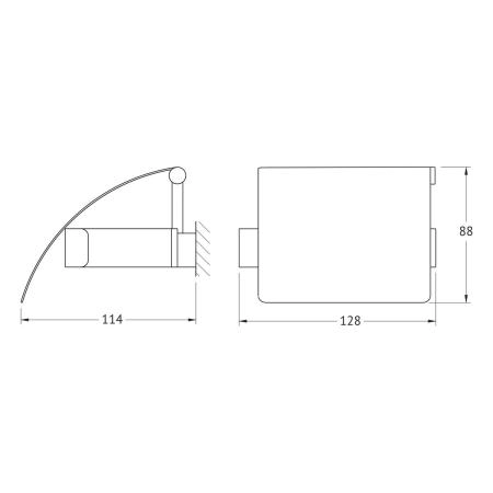 Держатель туалетной бумаги с крышкой  ARTWELLE Regen 8326 хром