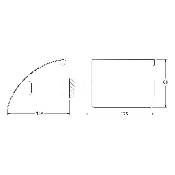 Держатель туалетной бумаги с крышкой  ARTWELLE Regen 8326 хром