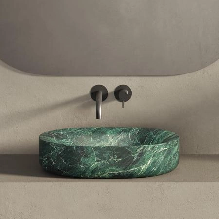 Dea Design Marble Monza Раковина 61.5х42х15см., накладная, без отв., мрамор, цвет: Stone Green