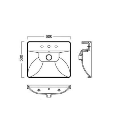 Раковина Hatria CANALGRANDE Y1EJ 60x50