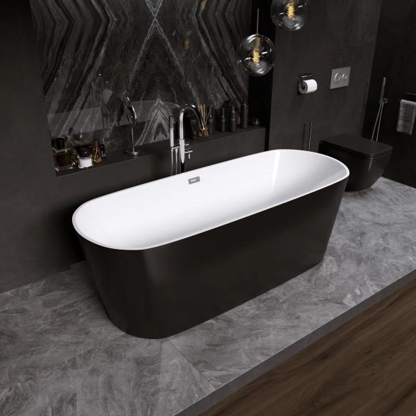 Ванна GROSSMAN GR-2601 Black (70x170x60) отдельностоящая