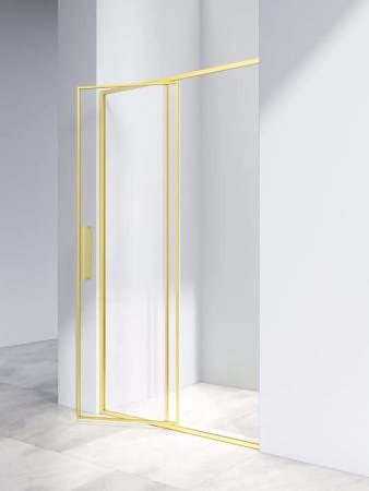 Душевая дверь Vincea Slim 8mm VDP-4SL120CLG, брашированное золото, стекло прозрачное