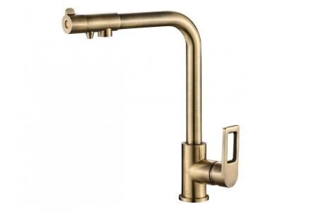 Смеситель для кухни ZORG Steel Hammer (SH 572 BRONZE) бронза