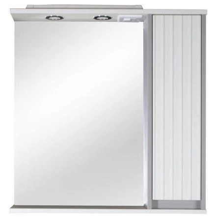 Зеркало ASB-Mebel Мирано 85 ПРАВОЕ Слоновая кость/Шиншилла серая