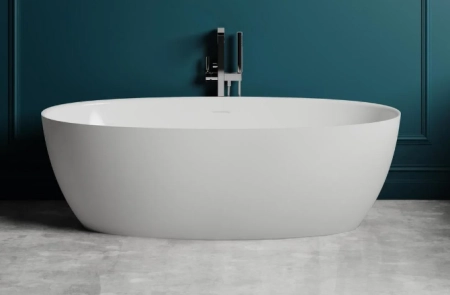 См.101922M Salini Alda ванна 1700x800x580 мм, отдельностоящая, регулируемые опоры, слив-перелив "Up&Down" с надписью бренда на донном клапане,