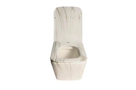 Унитаз подвесной SantiLine SL-5007MRB под мрамор сиденье микролифт