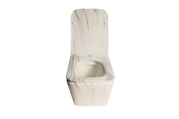 Унитаз подвесной SantiLine SL-5007MRB под мрамор сиденье микролифт