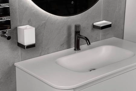 Мыльница Boheme настенная Qubic Shine Gun Metal 10723-SGM