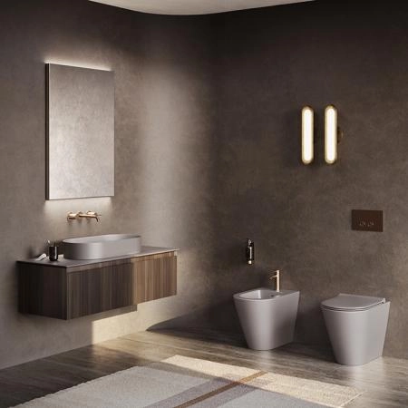 Catalano Zero Раковина 70х35см, накладная, без отв., без перелива, цвет: Tortora Satinato