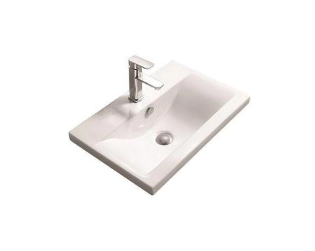 Раковина SantiLine SL-2101 (80) 81x39,5 встраиваемая керамическая Белый