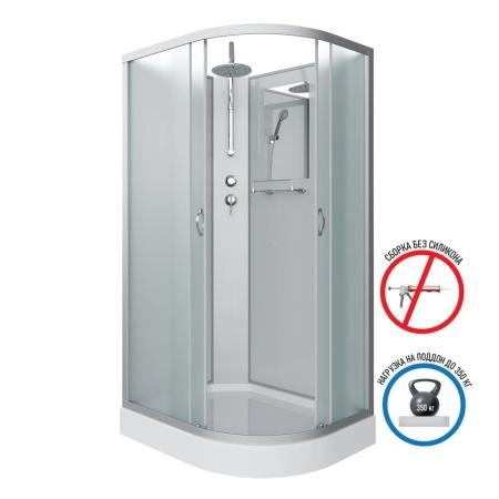 Душевая кабина Niagara NG-3312-14LBKT 1200х800х2100-2400 низкий поддон 13см стекло матовое