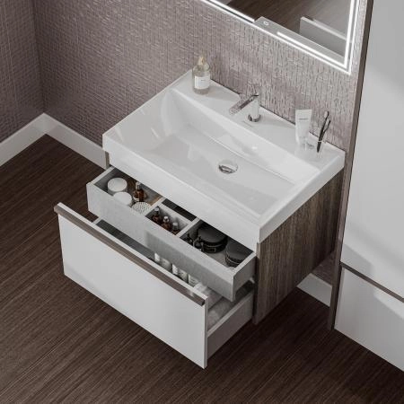 Раковина Kerama Marazzi CUBO КУБО CU.wb.70 подвесная\мебельная 70, белая глянцевая