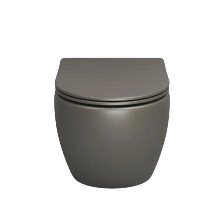 Унитаз Grossman GR-4455GSMS Color (485*365*360) ХАКИ МАТОВЫЙ подвесной Безободковый с тонкой крышкой