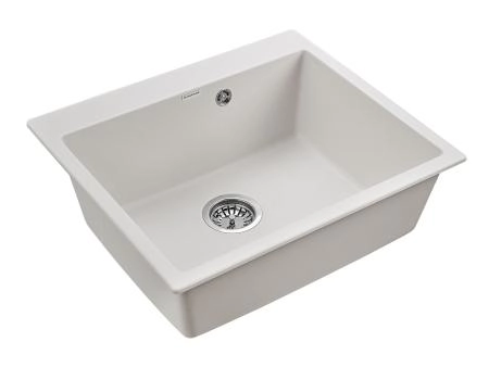 Мойка для кухни Paulmark KANTE, PM106052-WH, белый, 600х520 мм