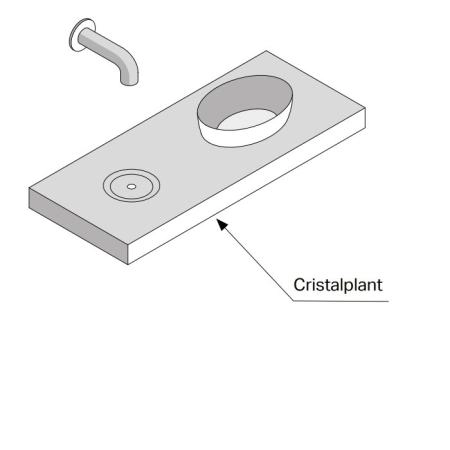 Eﬀegibi Раковина Mini 48x20см, цвет: cristalplant