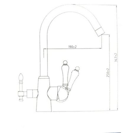 Смеситель KAISER Vincent 31744 для кухни, хром
