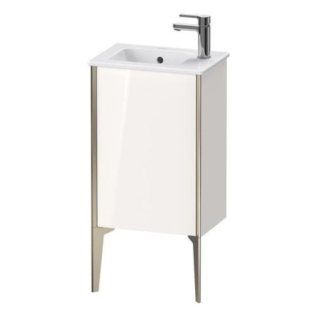 Duravit XViu Тумба напольная, 41x29x59.4см, с раковиной, 1 дверь, (петли справа), цвет: белый глянцевый/champagne matt