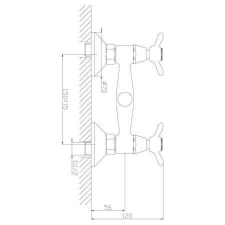 Смеситель Rossinka Q02-41 для душа