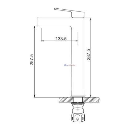 Смеситель Gappo G1099-89 высокий для раковины Оружейная сталь