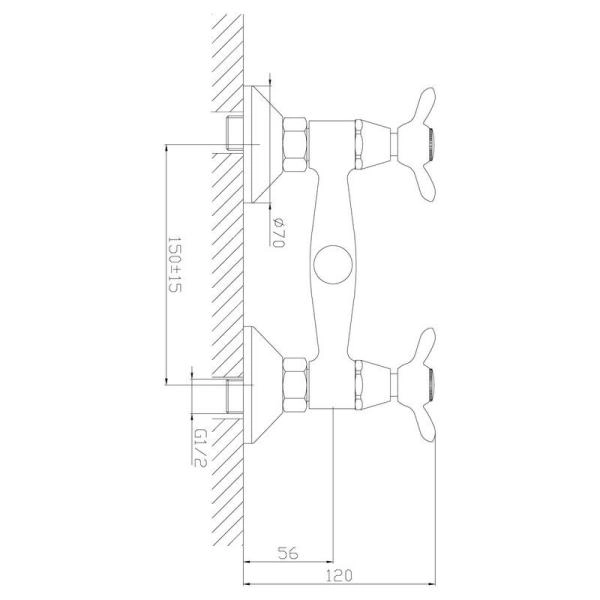 Смеситель Rossinka Q02-41 для душа