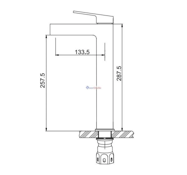 Смеситель Gappo G1099-89 высокий для раковины Оружейная сталь