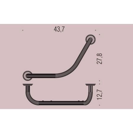 Поручень для ванны Colombo Hermitage В3376 хром