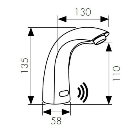 Смеситель для раковины KAISER Sensor (38411) хром