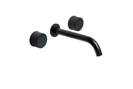 Смеситель из стены Boheme PRESTIGE на 3 отв. BLACK 152-2-B-PR