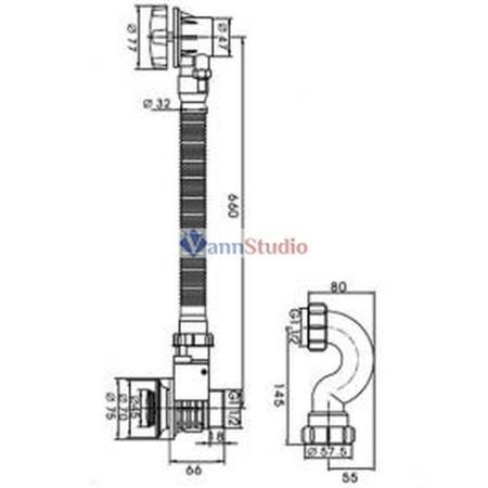 Сифон для ванны Frap F68 полуавтомат