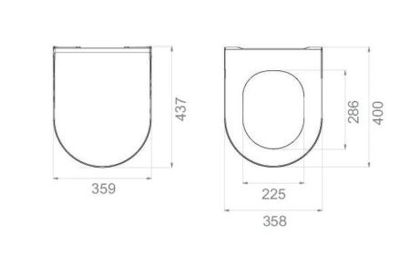 Крышка для унитаза Boheme Bianco Slim 966-W Белый глянец