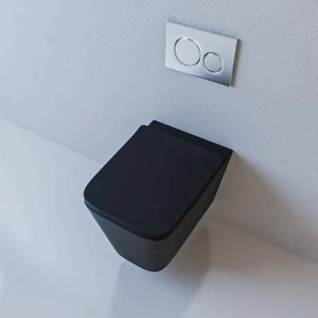 Унитаз ESBANO GARTEZ черный матовый безободковый подвесной 510x345x340